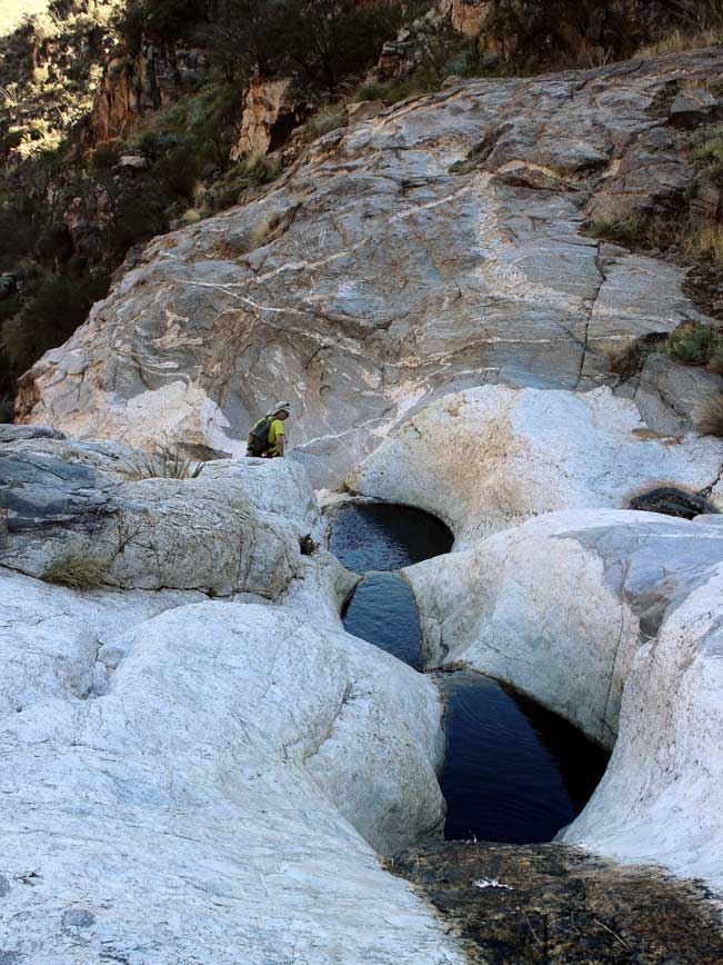 Landscape, View, Mirada Pools, Hiker, Central Arizona, Ventana Canyon Hiking Trail, Santa Catalina Mountains, Tucson