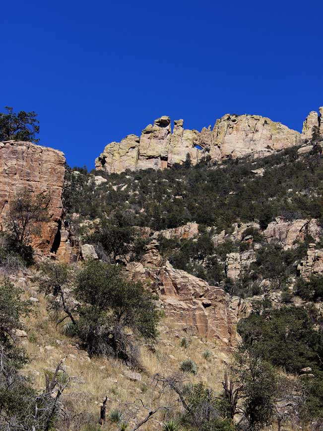 Landscape, View, Window Rock, Central Arizona, Ventana Canyon Hiking Trail, Santa Catalina Mountains, Tucson, Blue Sky, Mountains