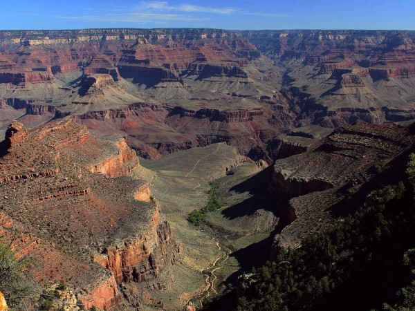 Arizona, Landscape, View, Bright Angel Hiking Trail, Indian Gardens, Grand Canyon, Rim