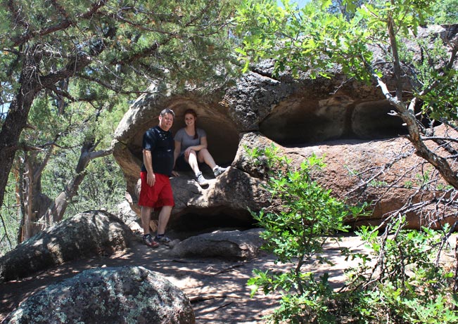 Hikers, Nooks, Boulders, Flagstaff, Arizona, Fatmans Loop Trail