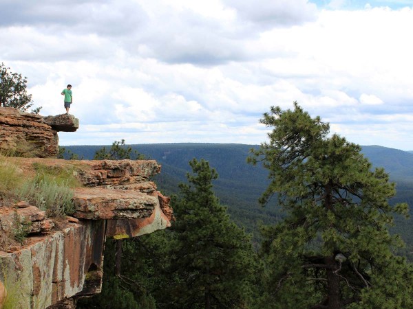 Landscape, View. Young Hiker Overlook, Payson, Arizona, Mogollon Rim Trail