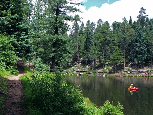 Landscape, View,Woods Canyon Hiking Trail, Kayak, Woods Canyon Lake, Mogollon Rim, Payson, Arizona.