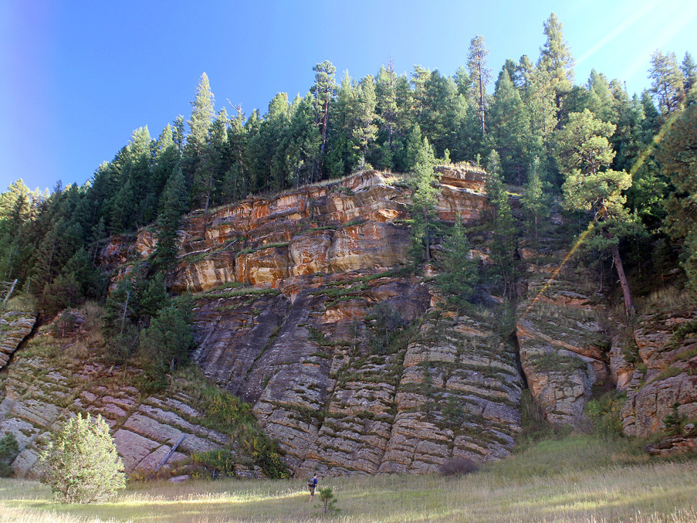Hiker, Arizona Hiking Trail, Tall Cliffs, Flagstaff, Arizona, Walnut Canyon, Sandys Canyon Hiking Trail