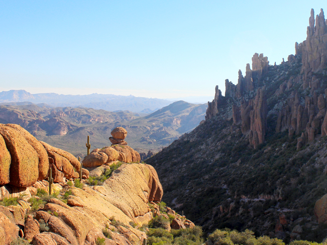 Landscape, View, Rock Formation, Craggy, Hoodoos, Ridge, Peralta Valley, Peralta Hiking Trail, Arizona, Superstition Mountains,Phoenix