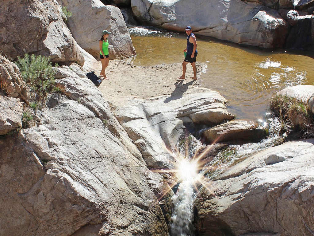 Landscape, view, hikers, Romero Hiking Trail, Santa Catalina Mountains, Tucson, Arizona, Romero Pools, Waterfall, Water Hikes, Tucson Area