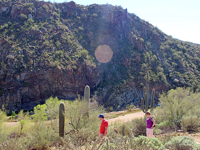 Landscape, View, Hikers, Rock Springs Spur Trail, Aqua Fria River, Black Canyon City Trail, Horseshoe Bar, Bradshaw Mountains, Phoenix Area, Black Canyon City, Water Hikes
