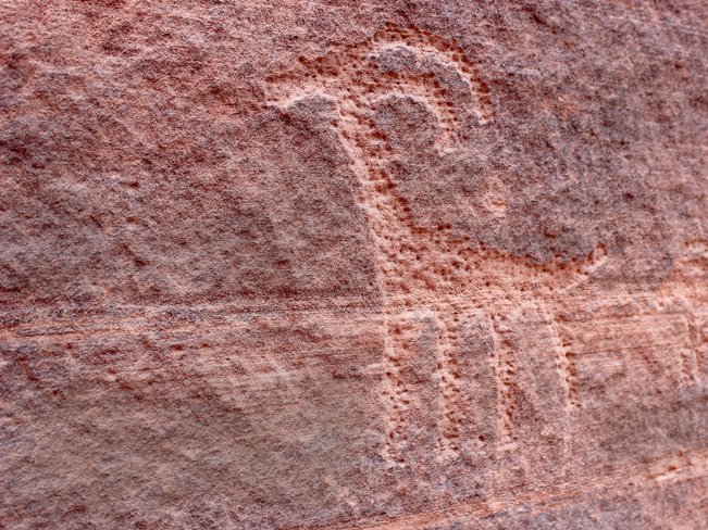 Ancient, Native American, Petroglyph, Deer, Rock Face, Cliffs, Confluence, Wire Pass Hiking Trail, Buckskin Gulch, Vermillion Cliffs National Monument, Southern Utah. Easy Hikes, Grand Canyon Area