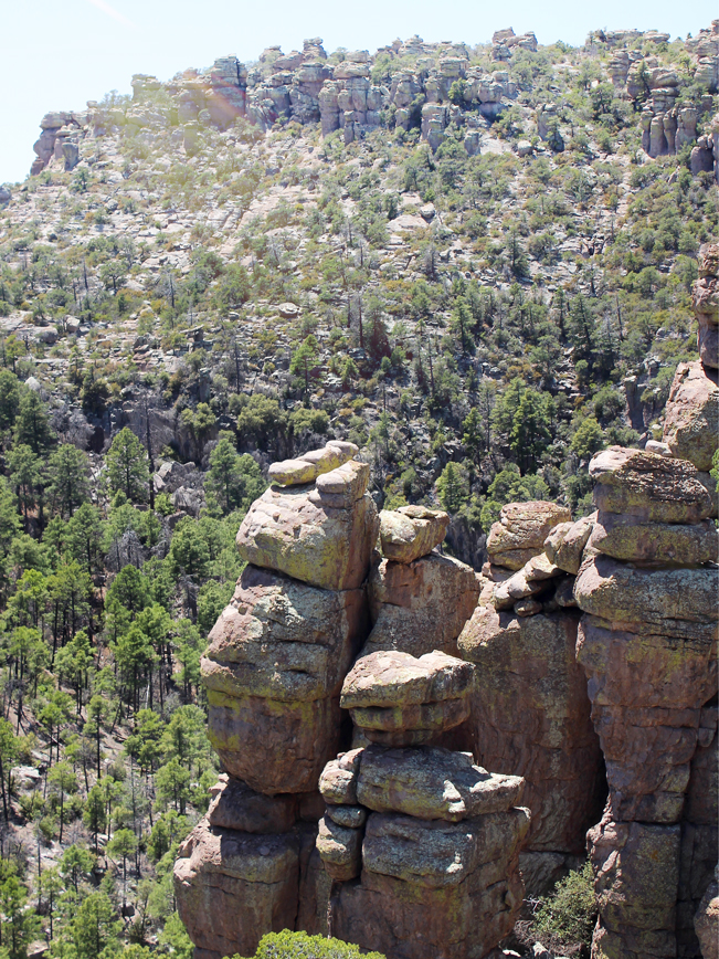 Landscape, View, Hoodoos, Sarah Deming Hiking Trail, Chiricahua National Monument, Heart of the Rocks, Southeastern, Arizona, Willcox, Moderate Hiking Trails, Tucson Area Hiking Trails